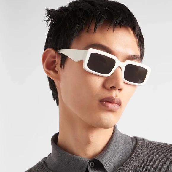 Prada clearance white sunglasses
